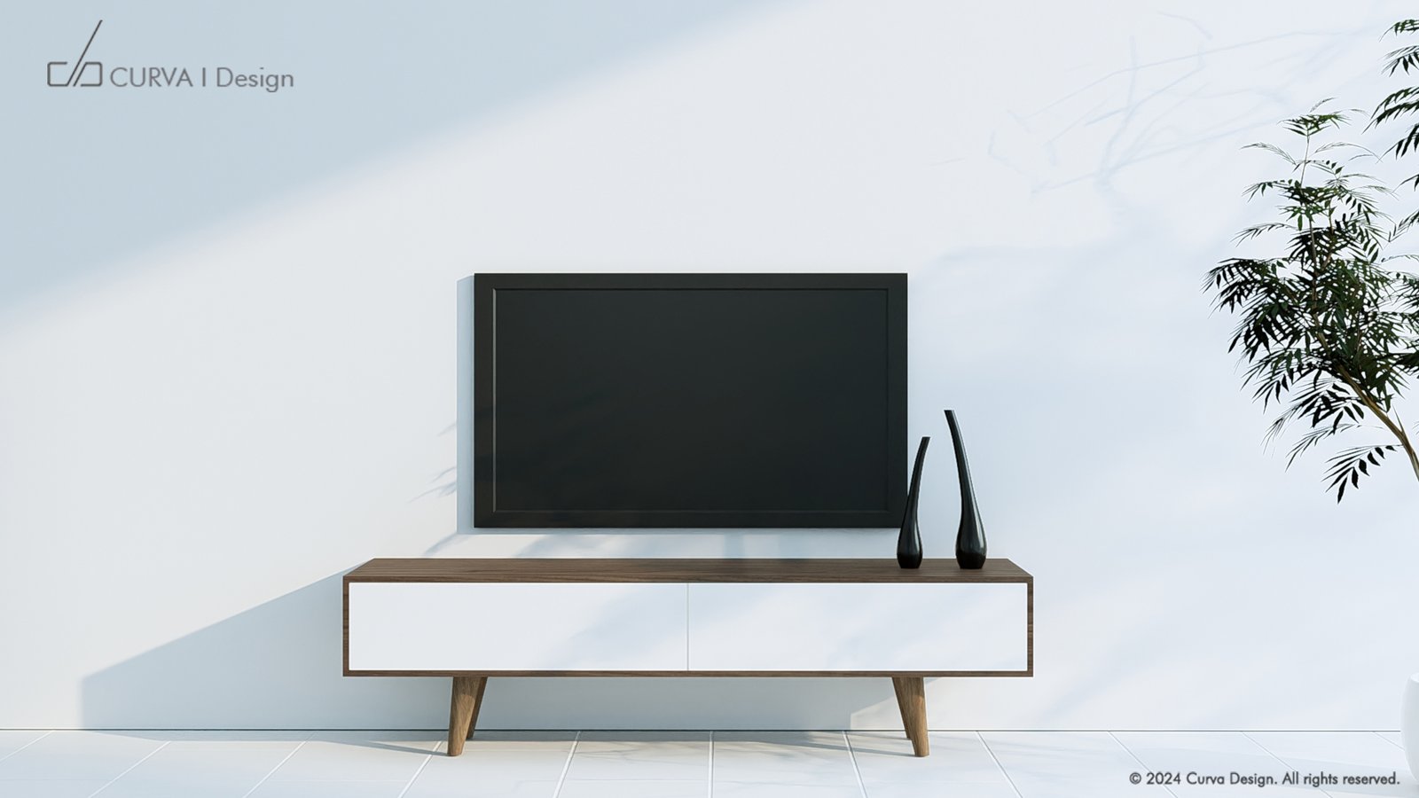 ALTO- WHITE TV CABINET