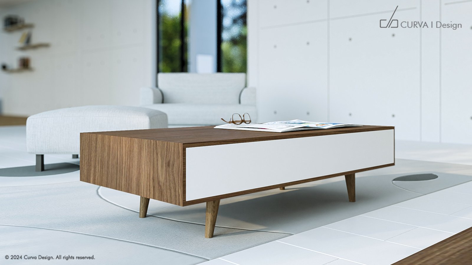 ALTO- WHITE CENTER TABLE